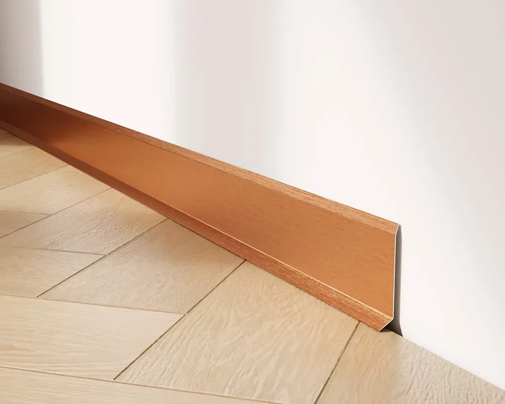 Ilcom Plinthe Pour Parquet Et Stratifié<Plinthe décorative pour mur F Cuivre satiné - 60mm x 2700mm x 0,65 ep.