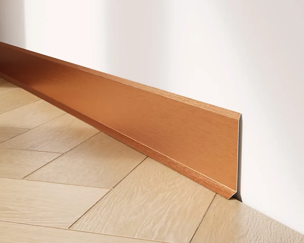 Ilcom Plinthe Pour Parquet Et Stratifié<Plinthe décorative pour mur F Cuivre satiné - 80mm x 2700mm x 0,65 ep.