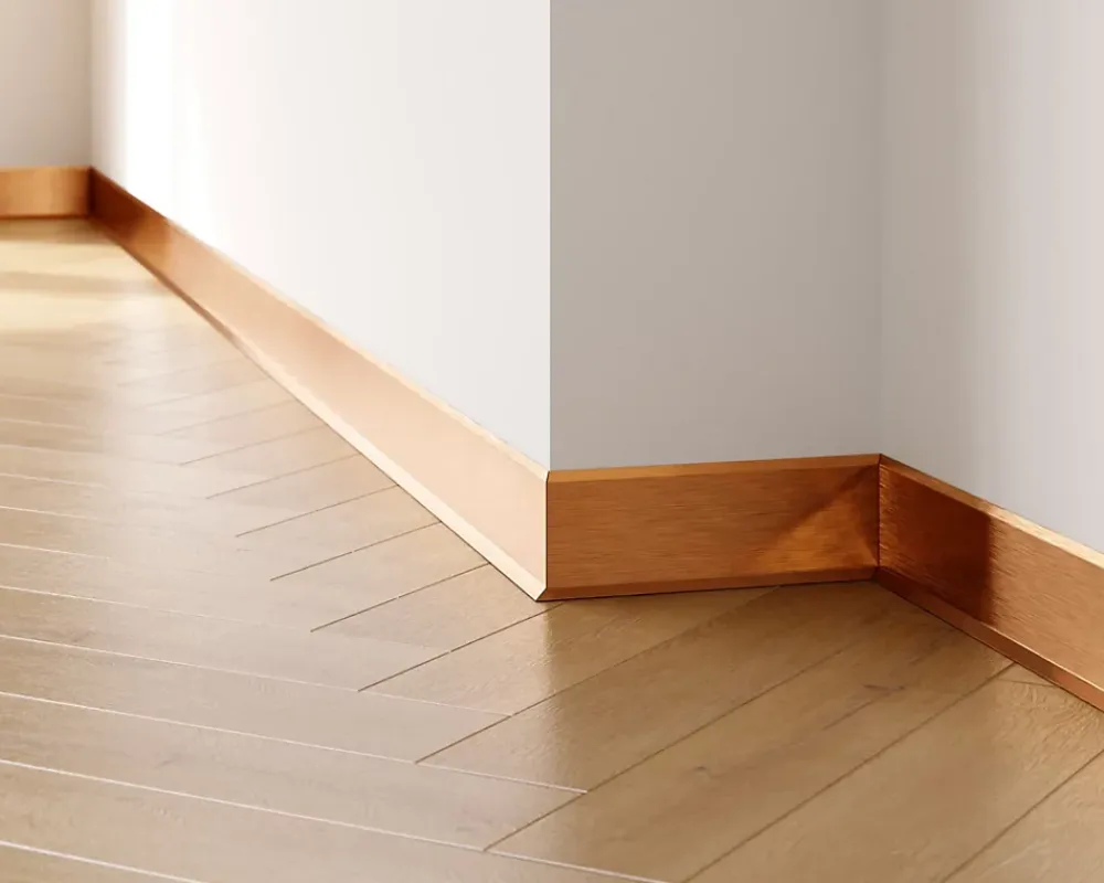 Ilcom Plinthe Pour Parquet Et Stratifié<Plinthe décorative pour mur F Cuivre satiné - 80mm x 2700mm x 0,65 ep.