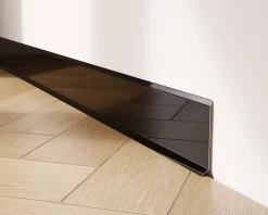 Ilcom Plinthe décorative pour mur F Noir poli - 80mm x 2700mm x 0,65 ep.- Plinthe Pour Parquet Et Stratifié
