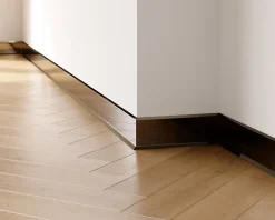 Ilcom Plinthe décorative pour mur F Noir poli - 80mm x 2700mm x 0,65 ep.- Plinthe Pour Parquet Et Stratifié