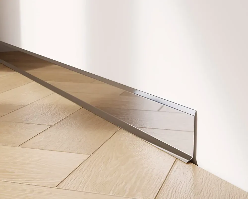Ilcom Plinthe Pour Parquet Et Stratifié<Plinthe décorative pour mur F Argent poli - 60mm x 2700mm x 0,65 ep.