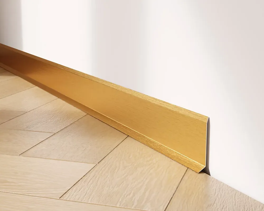 Ilcom Plinthe décorative pour mur F Or satiné - 60mm x 2700mm x 0,65 ep.- Plinthe Pour Parquet Et Stratifié