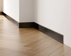 Ilcom Plinthe décorative pour mur F Noir satiné - 60mm x 2700mm x 0,65 ep.- Plinthe Pour Parquet Et Stratifié