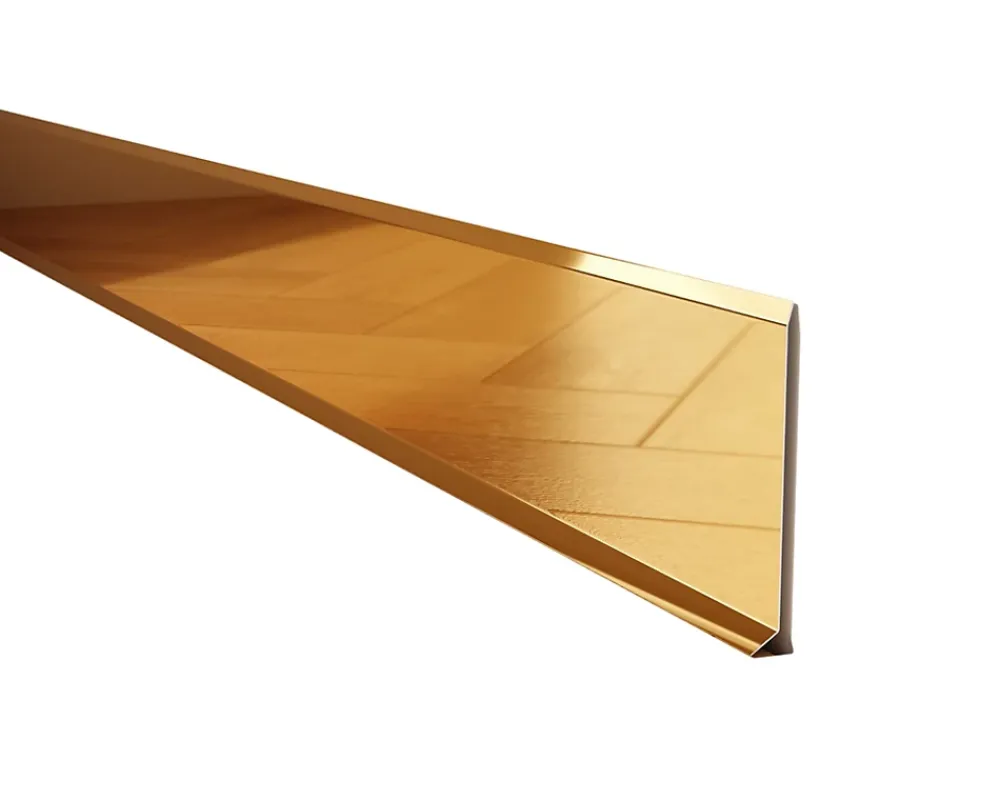 Ilcom Plinthe décorative pour mur F Or poli - 100mm x 2700mm x 0,65 ep.- Plinthe Pour Parquet Et Stratifié