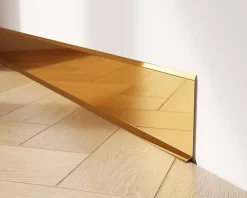 Ilcom Plinthe décorative pour mur F Or poli - 100mm x 2700mm x 0,65 ep.- Plinthe Pour Parquet Et Stratifié