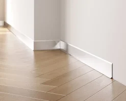 Ilcom Plinthe décorative pour mur F Argent satiné - 60mm x 2700mm x 0,65 ep.- Plinthe Pour Parquet Et Stratifié