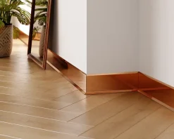 Ilcom Plinthe Pour Parquet Et Stratifié<Plinthe décorative pour mur F Cuivre poli - 80mm x 2700mm x 0,65 ep.