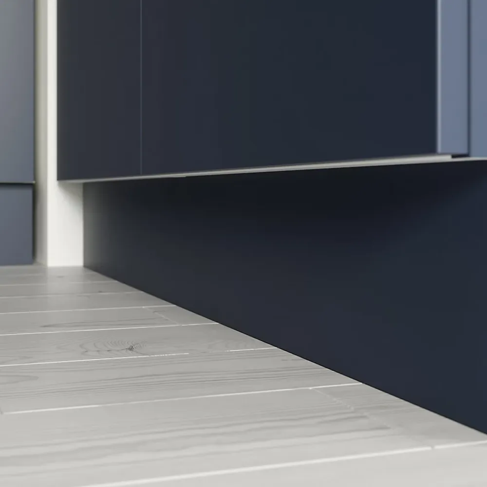 GoodHome Plinthe de cuisine Garcinia et Stevia bleu mat H. 15 cm x l. 2.4 m x Ep. 16 mm- Plinthe De Cuisine