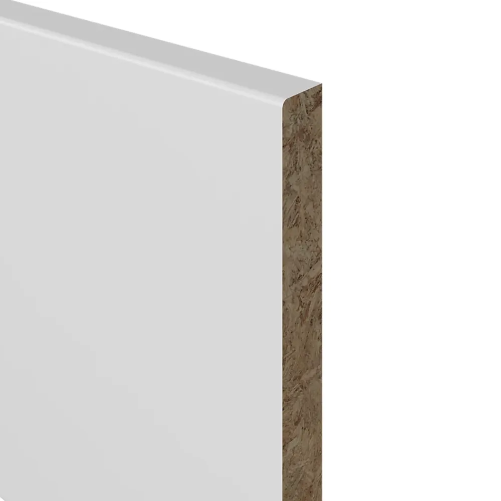 GoodHome Plinthe de cuisine Stevia blanc mat H. 15 x l. 240 x Ép. 1,6 cm- Plinthe De Cuisine