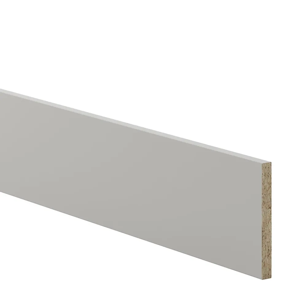 GoodHome Plinthe de cuisine Stevia gris mat H. 15 x l. 240 x Ep. 1,6 cm- Plinthe De Cuisine