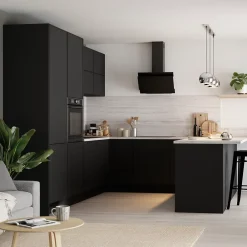 GoodHome Plinthe De Cuisine<Plinthe de cuisine Pasilla Noir H. 15 cm x l. 2.4 m x Ep. 16 mm