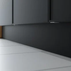 GoodHome Plinthe De Cuisine<Plinthe de cuisine Pasilla Noir H. 15 cm x l. 2.4 m x Ep. 16 mm