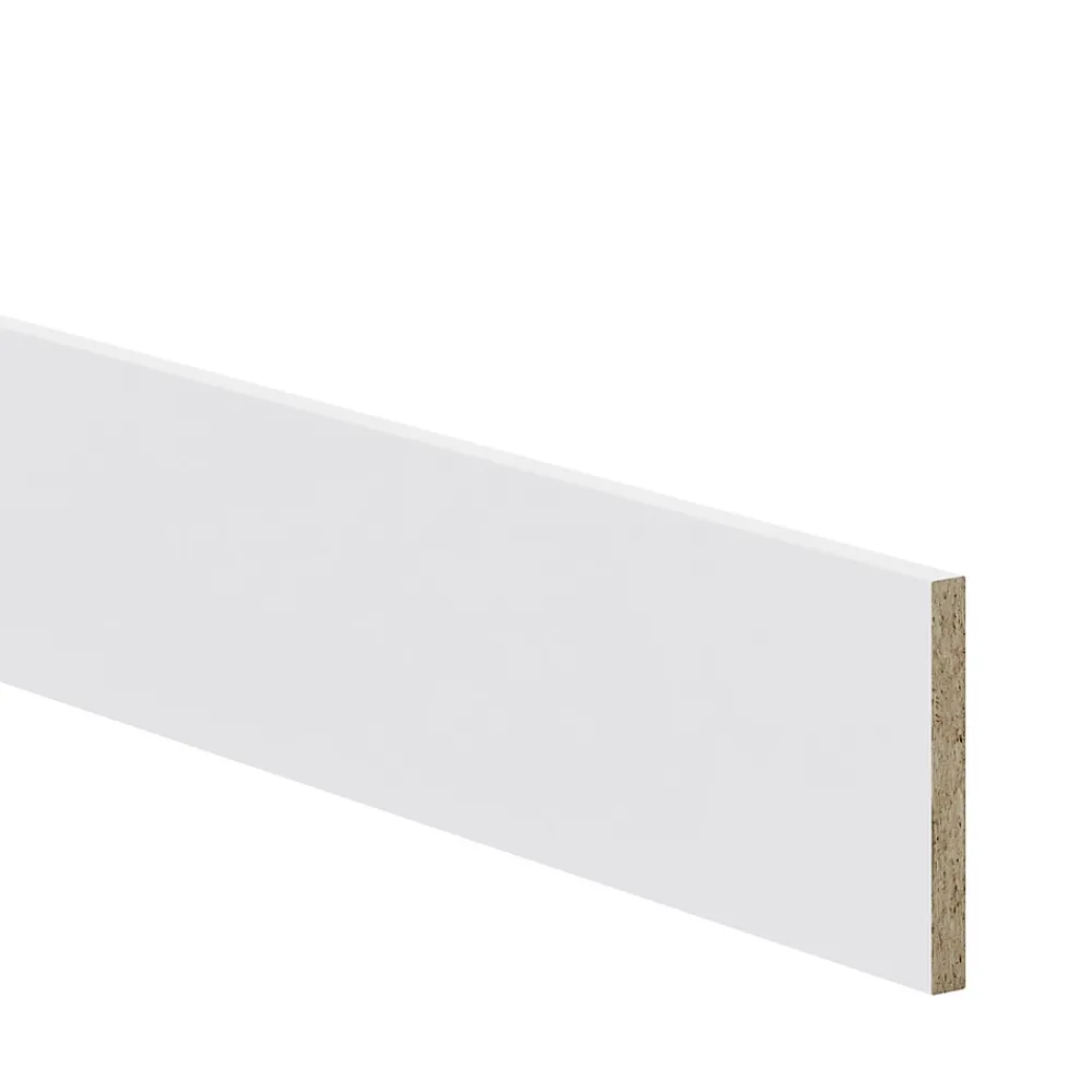 GoodHome Plinthe de cuisine Garcinia gris clair brillant H. 15 cm x l. 2.4 m x Ep. 16 mm- Plinthe De Cuisine