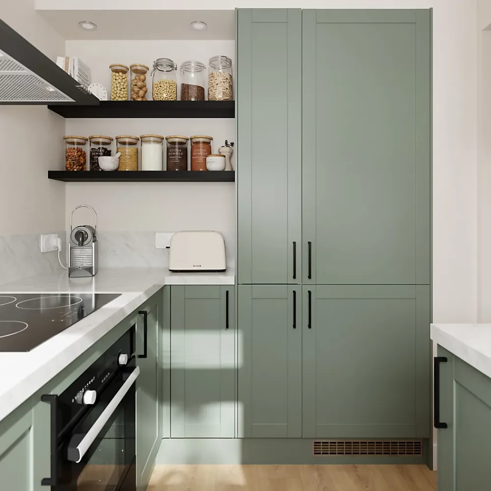 GoodHome Plinthe De Cuisine<Plinthe de cuisine Ash vert sauge H. 15 cm x l. 2.4 m x Ep. 16 mm