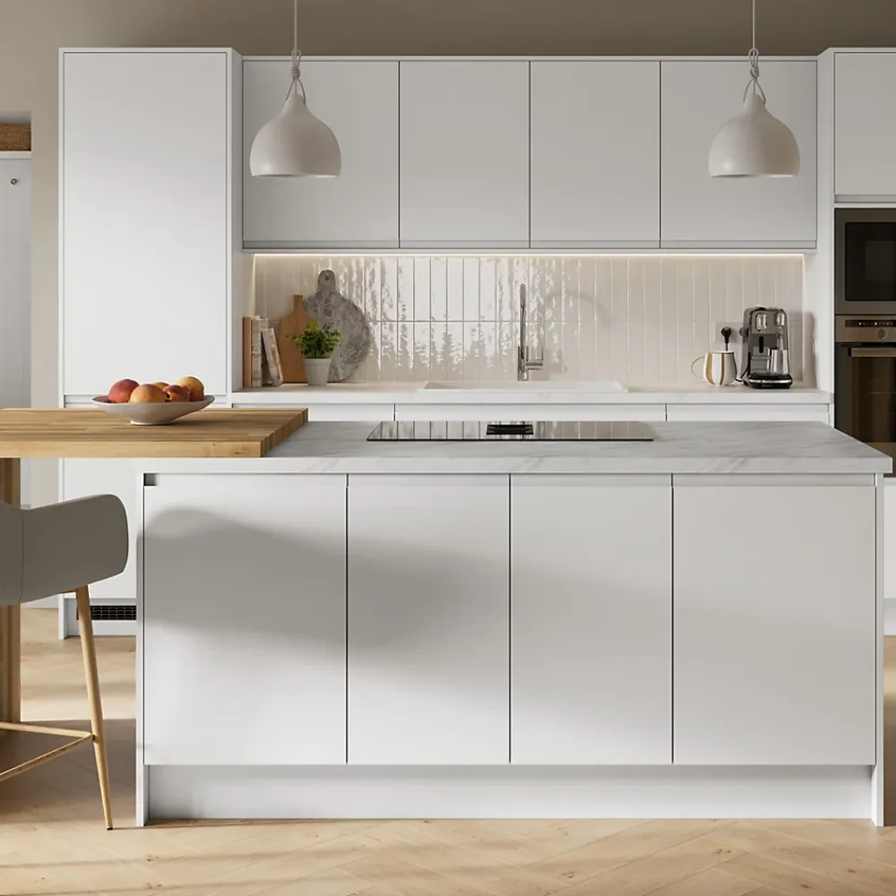 Plinthe De Cuisine<Plinthe de cuisine GoodHome Garcinia blanc mat H. 15 cm x l. 2,4 m x Ép. 16mm