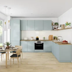 Palma Plinthe de cuisine bleu glacier mat H.15 x l.240 x Ep.1,8 cm- Plinthe De Cuisine