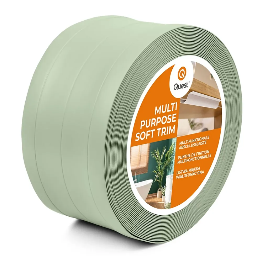 Quest Plinthe Pour Sol En Vinyle Et Pvc<Plinthe de finition W3 en PVC 4,en,1 120 mm, baguette autocollante, masquante, plinthe souple pour sol et mur, vert clair, 10 m