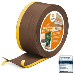 Quest Plinthe de finition W2 en PVC 4,en,1 120 mm, baguette autocollante, masquante, plinthe souple pour sol et mur, bronze, 25 m- Plinthe Pour Sol En Vinyle Et Pvc