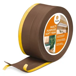 Quest Plinthe de finition W2 en PVC 4,en,1 120 mm, baguette autocollante, masquante, plinthe souple pour sol et mur, bronze, 25 m- Plinthe Pour Sol En Vinyle Et Pvc