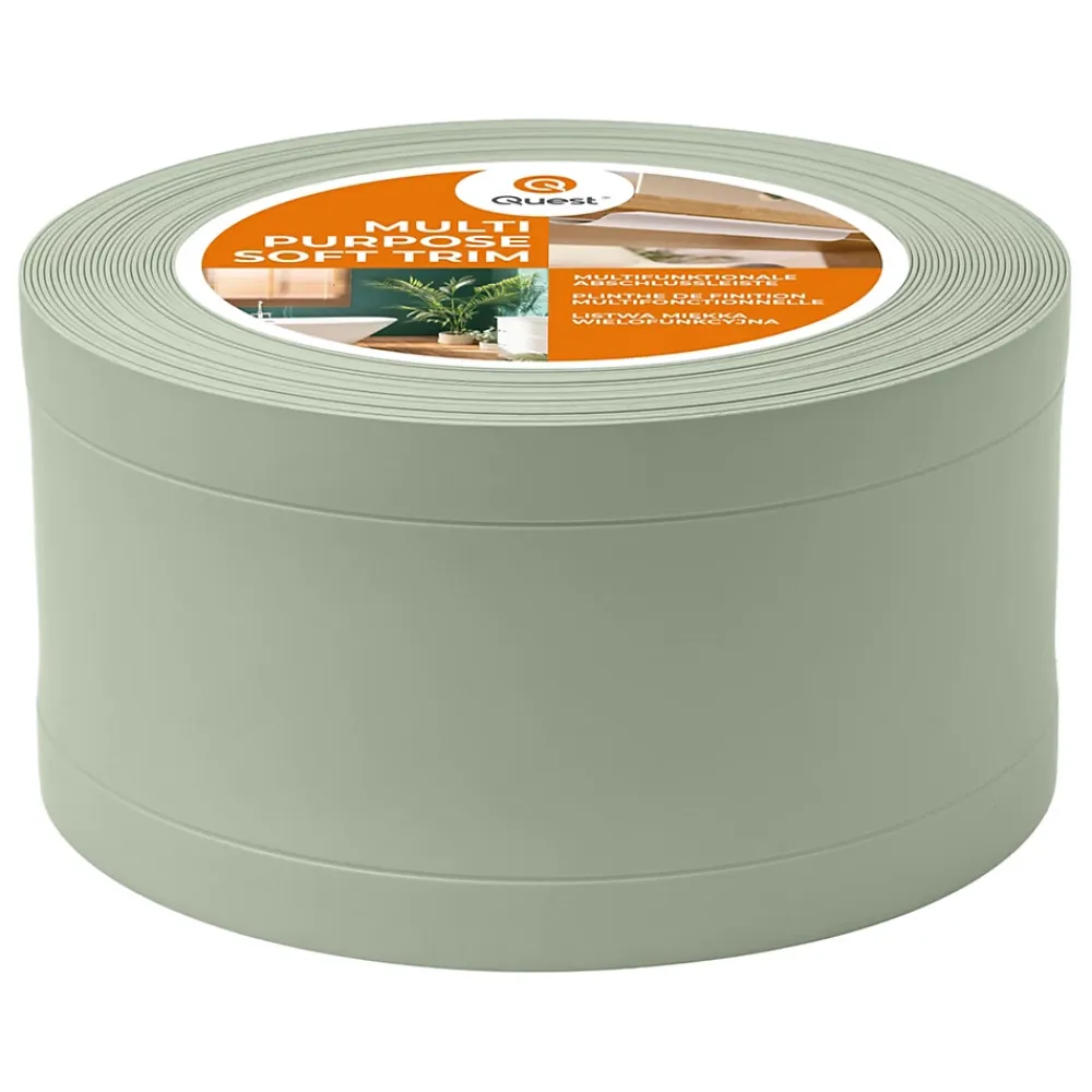 Quest Plinthe Pour Sol En Vinyle Et Pvc<Plinthe de finition W1 en PVC 6,en,1 95 mm, baguette autocollante, masquante, plinthe souple pour sol et mur, vert clair, 15 m