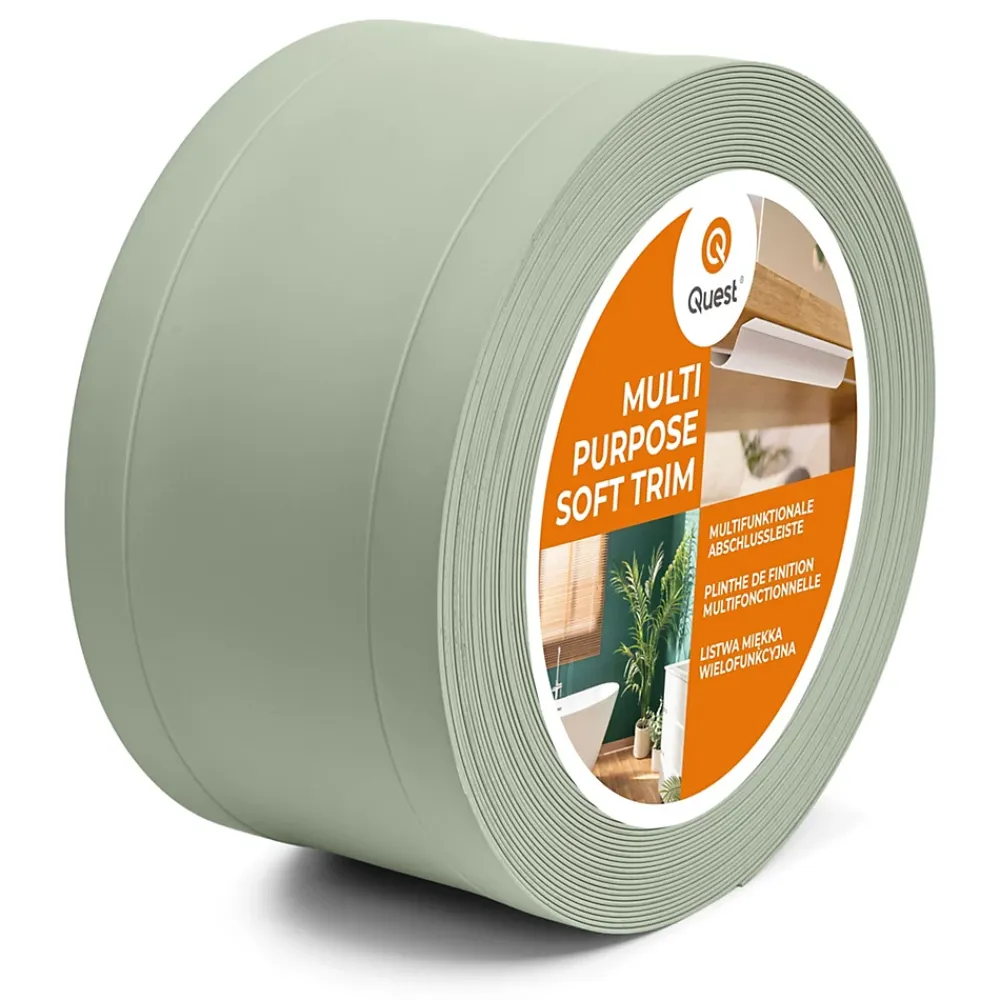 Quest Plinthe Pour Sol En Vinyle Et Pvc<Plinthe de finition W1 en PVC 6,en,1 95 mm, baguette autocollante, masquante, plinthe souple pour sol et mur, vert clair, 15 m