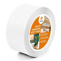 Quest Plinthe de finition W4 en PVC 2,en,1 110 mm, baguette autocollante, masquante, plinthe souple pour sol et mur, blanc, 5 m- Plinthe Pour Sol En Vinyle Et Pvc