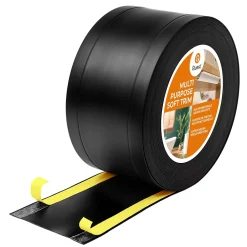 Quest Plinthe Pour Sol En Vinyle Et Pvc<Plinthe de finition W1 en PVC 6,en,1 75 mm, baguette autocollante, masquante, plinthe souple pour sol et mur, noir, 10 m