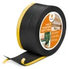 Quest Plinthe de finition W2 en PVC 4,en,1 120 mm, baguette autocollante, masquante, plinthe souple pour sol et mur, noir, 20 m- Plinthe Pour Sol En Vinyle Et Pvc