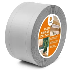 Quest Plinthe Pour Sol En Vinyle Et Pvc<Plinthe de finition W1 en PVC 6,en,1 120 mm, baguette autocollante, masquante, plinthe souple pour sol et mur, gris, 15 m
