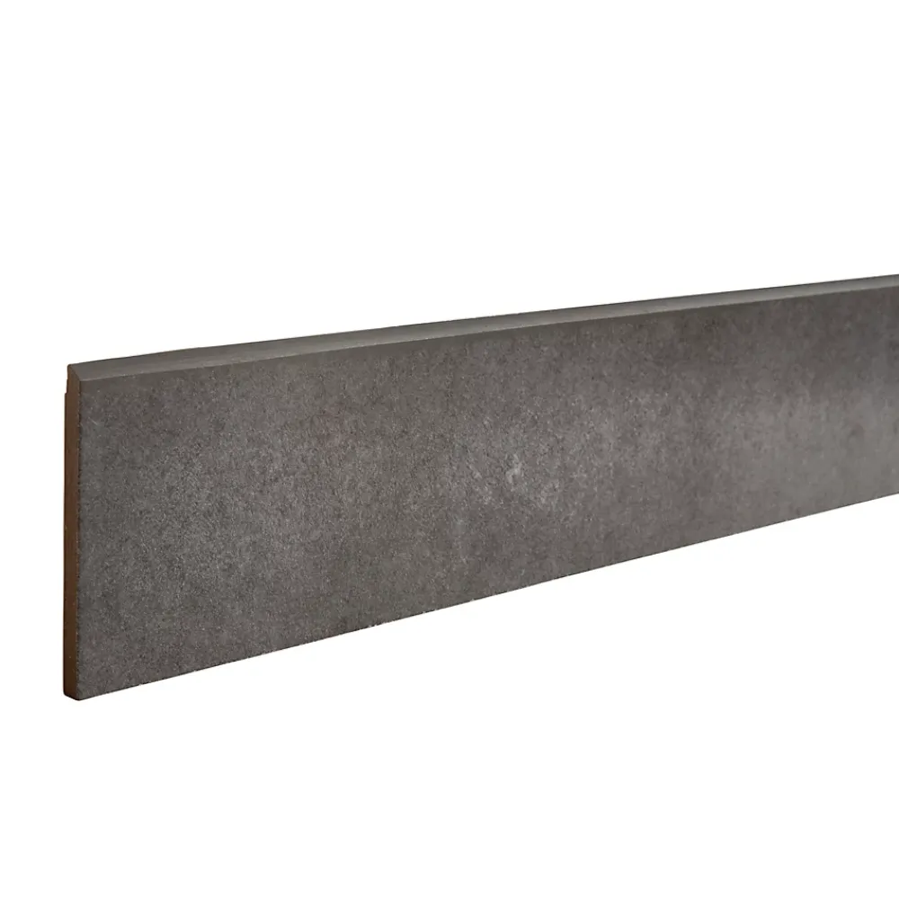 GoodHome Plinthe Pour Carrelage Sol<Plinthe en carrelage anthracite effet béton L.61,5 x l.8 cm x ép.7,4 mm, Konkrete