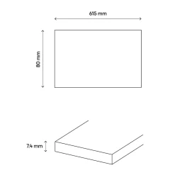 GoodHome Plinthe Pour Carrelage Sol<Plinthe en carrelage anthracite effet béton L.61,5 x l.8 cm x ép.7,4 mm, Konkrete