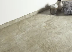 GoodHome Plinthe Pour Carrelage Sol<Plinthe en carrelage beige mat effet ardoise L.61,5 x l.7,5 cm x ép.7,5 mm, Shaded