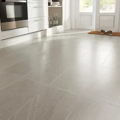 GoodHome Plinthe en carrelage blanc effet pierre satin L.60 x l.8 cm x ép.9,3 mm, Natural- Plinthe Pour Carrelage Sol