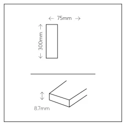 Plinthe Pour Carrelage Sol<Plinthe en carrelage effet bois gris L.30 x l.7,5 cm x ép.8,7 mm, Norwegio