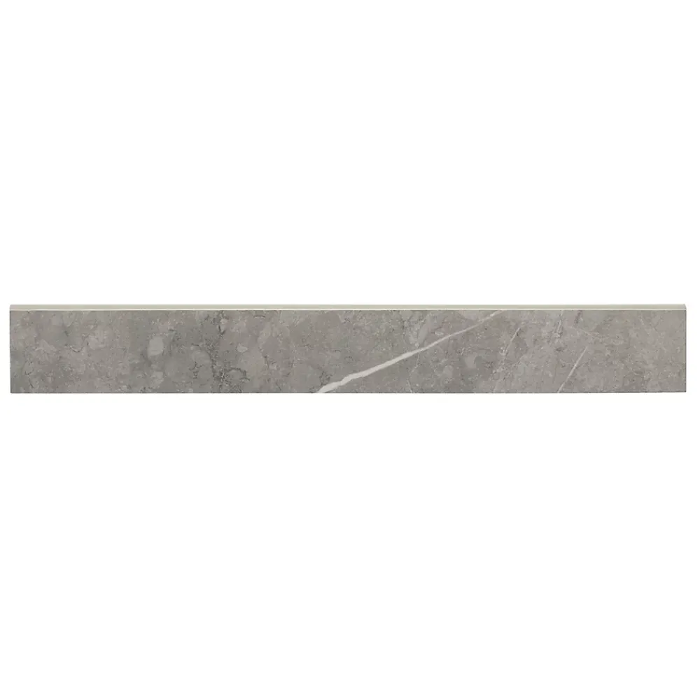 Colours Plinthe en carrelage effet marbre gris mat L.60 x l.8 cm x ép.10 mm, Ultimate Marble- Plinthe Pour Carrelage Sol