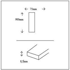 Plinthe Pour Carrelage Sol<Plinthe en carrelage effet bois brut mat L.45 x l.7,5 cm x ép. 8,5mm Shireen bone Skirting