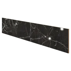 GoodHome Plinthe Pour Carrelage Sol<Plinthe en carrelage effet marbre anthracite brillant L.60,8 x l.7 cm x ép.8,5 mm, Aruma