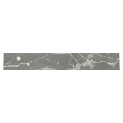 GoodHome Plinthe Pour Carrelage Sol<Plinthe en carrelage effet marbre gris brillant L.60 x l.7,5 x ép.8,5 mm, Aruma