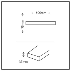 Plinthe Pour Carrelage Sol<Plinthe en carrelage effet béton rouillé mat L.60 x l.7,5 cm x ép. 9,5mm Ruano oxido Skirting