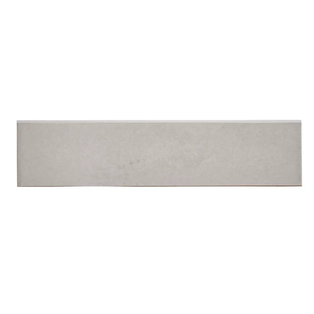 GoodHome Plinthe en grès porcelainé gris L.30,7 x l.8 cm x ép.7 mm, Cimenti- Plinthe Pour Carrelage Sol