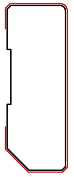 Hardwarexchange Plinthe en MDF massif hydrofuge noir satiné 2200 x 45 x 16 mm WAVY- Plinthe Bois|Plinthe Bois