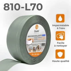 Quest Plinthe en PVC Flexible 70x20mm, 1m, Plinthe Souple et Élastique pour Finitions et Surfaces de Jonction, vert clair- Plinthe Pour Sol En Vinyle Et Pvc