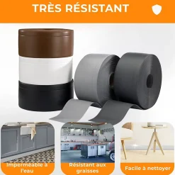 Quest Plinthe Pour Sol En Vinyle Et Pvc<Plinthe en PVC Flexible 70x20mm, 1m, Plinthe Souple et Élastique pour Finitions et Surfaces de Jonction, gris