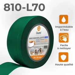 Quest Plinthe en PVC Flexible 70x20mm, 15m, Plinthe Souple et Élastique pour Finitions et Surfaces de Jonction, vert- Plinthe Pour Sol En Vinyle Et Pvc