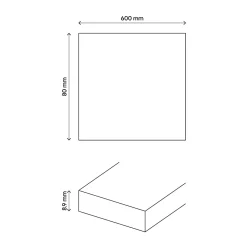 GoodHome Plinthe Kofrage aspect pierre calcaire 60 x 8 cm gris clair- Plinthe Pour Carrelage Sol