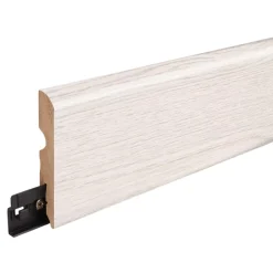 GoodHome Plinthe Bois|Plinthe Bois<Plinthe MDF , effet chêne blanchi , décor 355, H.8 cm x L.220 cm x ép.13 mm, résistant à l'eau (vendue à la pièce)