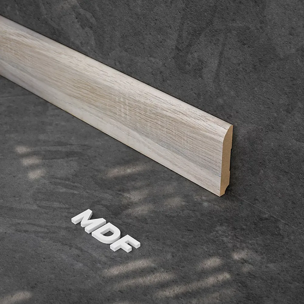Tecnoprofils Plinthe Bois|Plinthe Bois<Plinthe MDF 2 m - Chêne Naturel - Lot de 5 - 80 x 14 mm