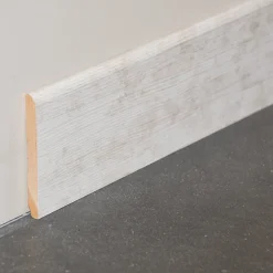 Tecnoprofils Plinthe MDF 2 m - Frêne Clair - Lot de 5 - 70 x 10 mm- Plinthe Bois|Plinthe Bois