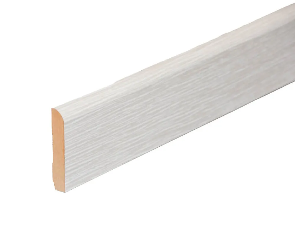 Tecnoprofils Plinthe MDF 2 m - Pin blanc - Lot de 5 - 100 x 10 mm- Plinthe Bois|Plinthe Bois